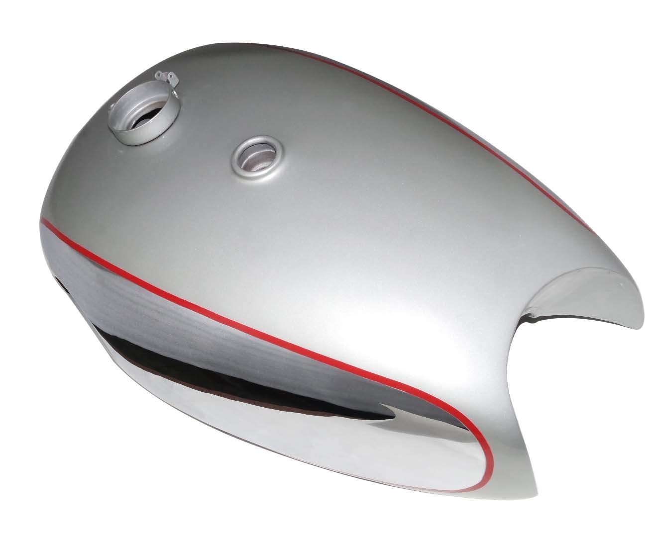 BSA Gold Star B34 A7 Petrol Gas Fuel Tank Chrome Plated & Silver Painted 