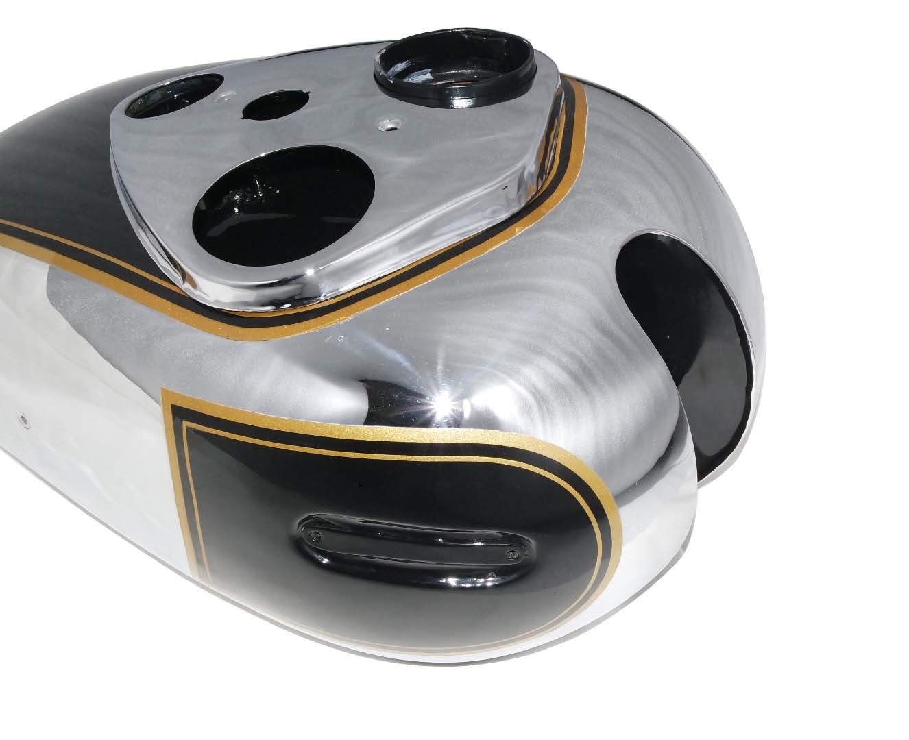 Ariel Square Four 4F Red Hunter Petrol Gas Fuel Tank Black Painted Chrome 