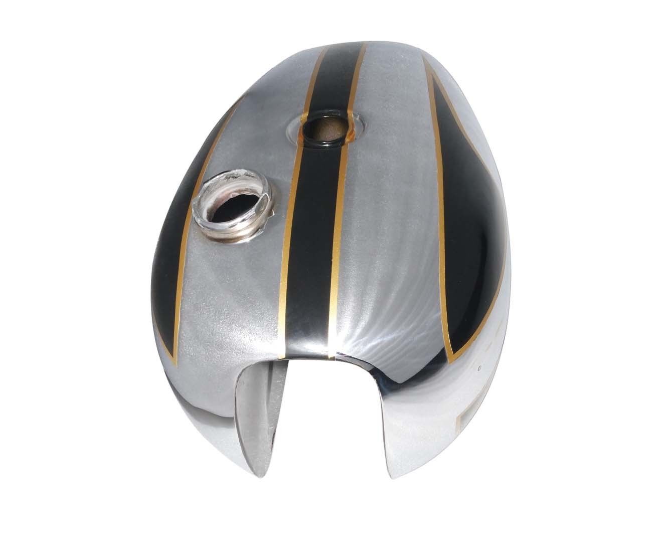 Thin Tripe Black Chrome Fits Triumph T140 Bonneville Petrol Fuel Tank 