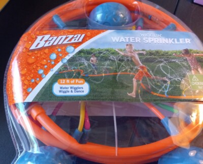  Banzai Wigglin Water Sprinkler - 12 Ft - Summer Backyard Kids Fun New. 