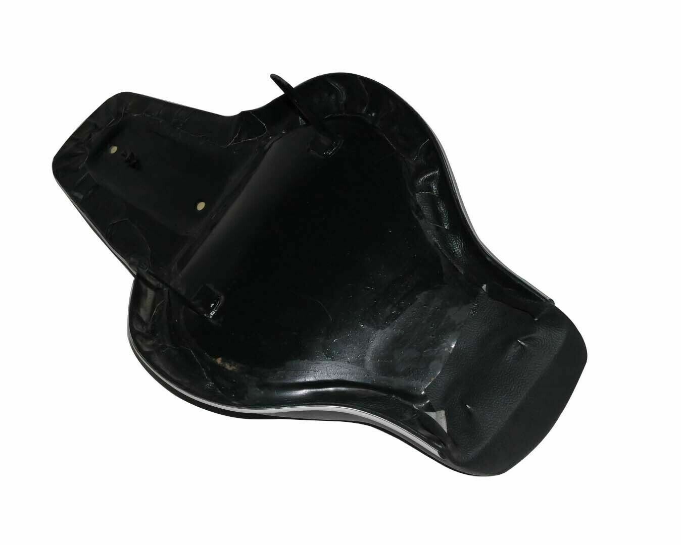 Fits Royal Enfield Classic 350 500 Early Dual Seat Black With Chrome Edging 
