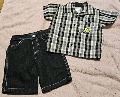 Mick Mack Shirt 2T Little Rebels Shorts 3T BLACK SHARK