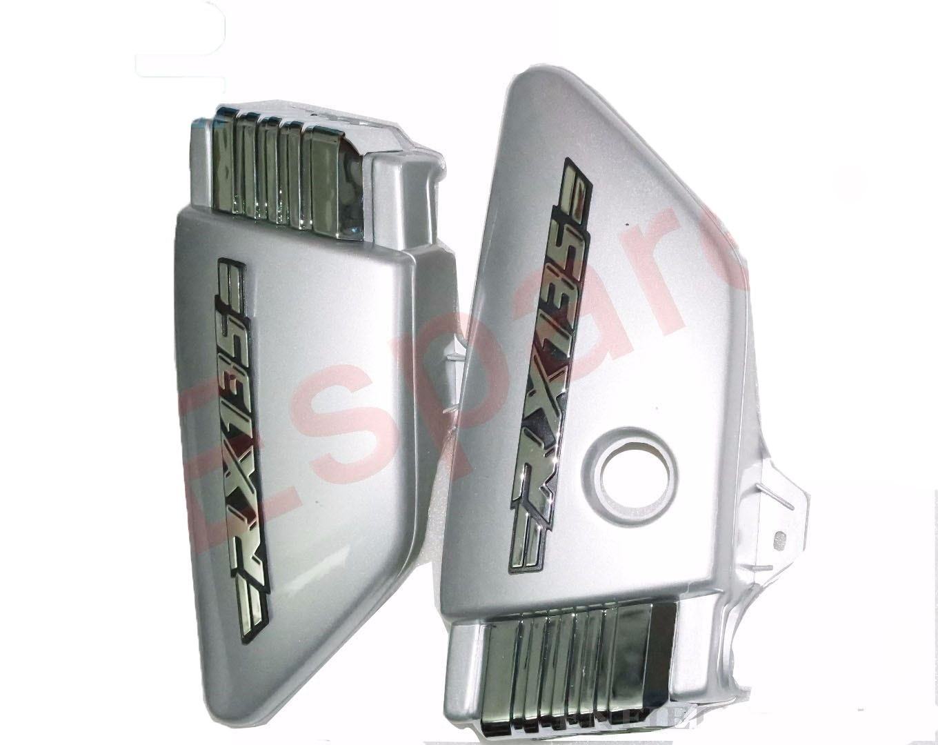 Yamaha RX135 Side Panel Set Silver Plastic Made For RX 135 cc Motorcycle  