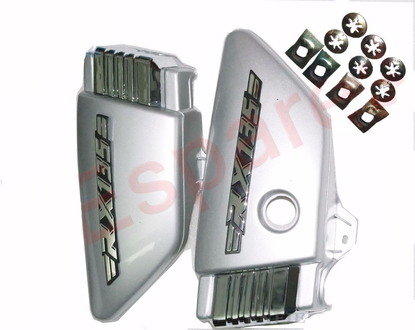 Yamaha RX135 Side Panel Set Silver Plastic Made For RX 135 cc Motorcycle  