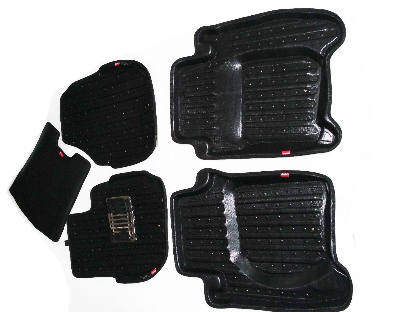 Car Interior Carpet Floor Mats Foot Mat Set Black 3D Mats For Honda Jazz  