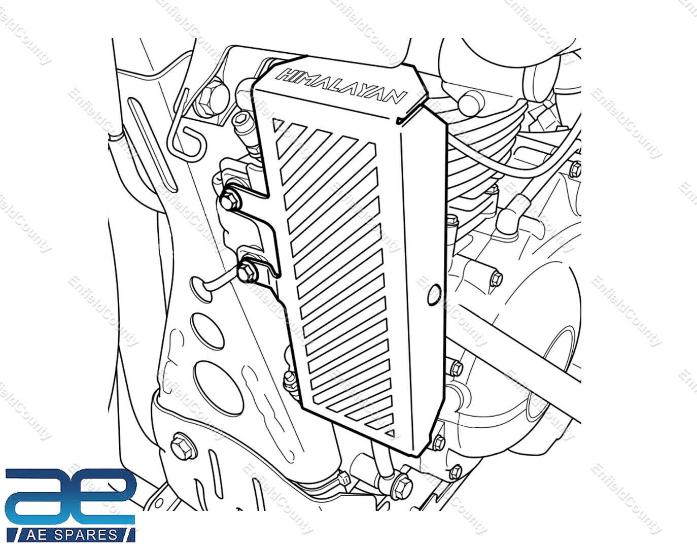 Oil Cooler Guard Aluminium For Royal Enfield Himalayan Scram 411cc 1990245 
