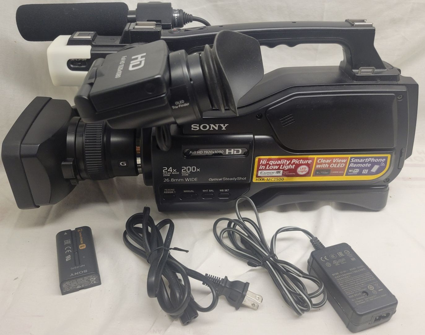Sony HXR-MC2500 Shoulder Mount AVCHD Camcorder | 10-19x Optical