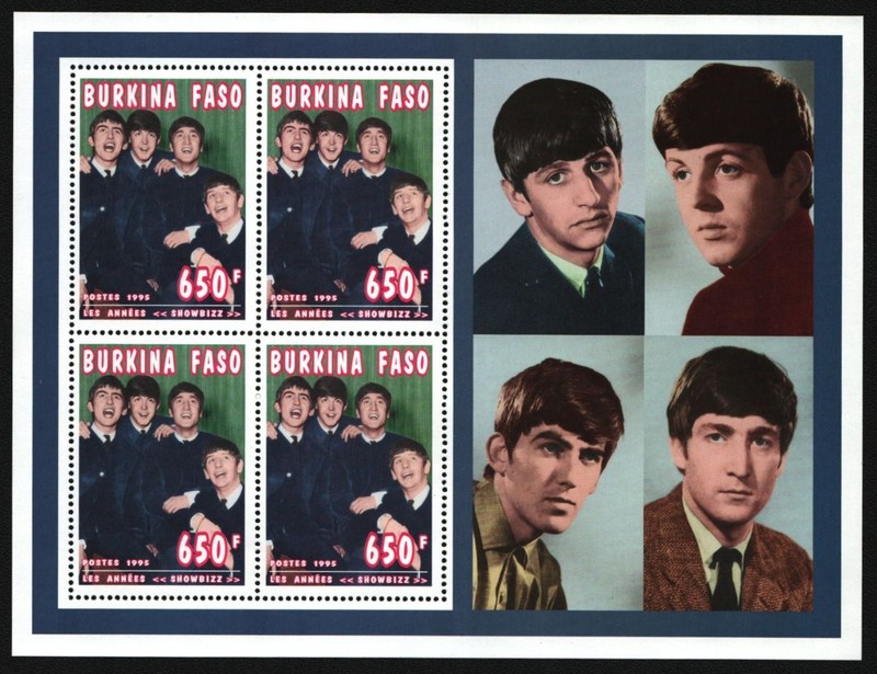 Burkina Faso 1996 - Mi-Nr. 1399 A ** - Mnh - Klb - Beatles