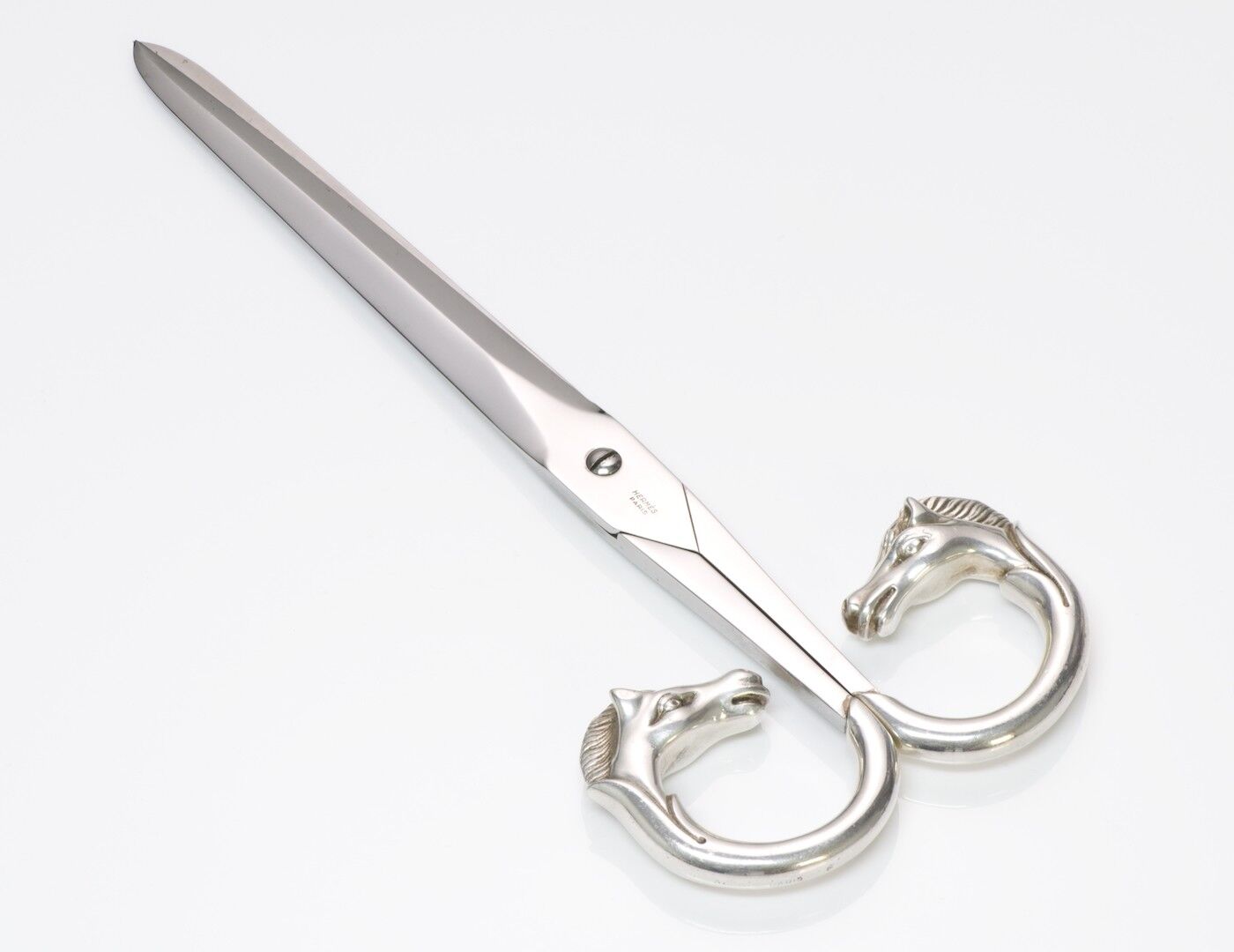 Vintage Hermes Sterling Silver & Stainless Steel Equestrian Vintage Hermes Sterling Silver & Stainless Steel Equestrian