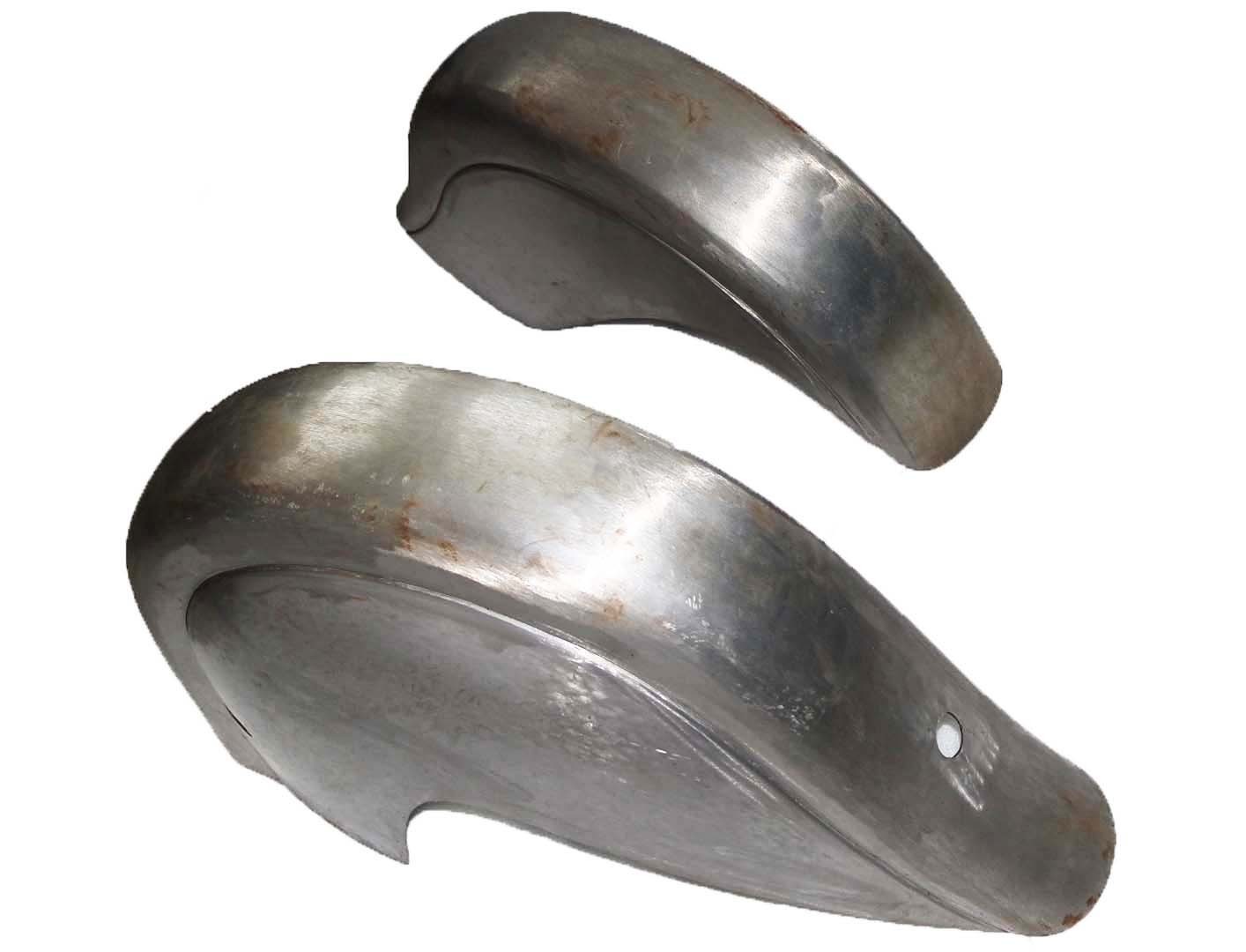 Vintage Indian Chief  Civilian Plunger Front & Rear Raw Mudguard Fender Set 