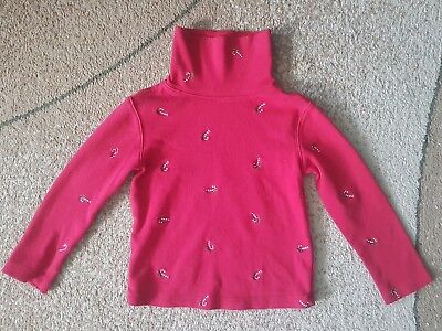 Maggie & Zoe Little Girl Turtleneck Top Candycane Red Size S /4 