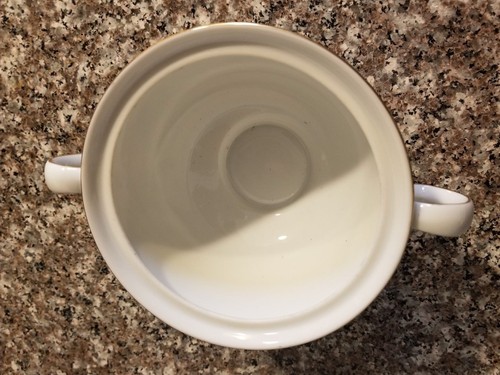 Vintage Bristol Spanish Scroll Green White Gold Sugar Bowl