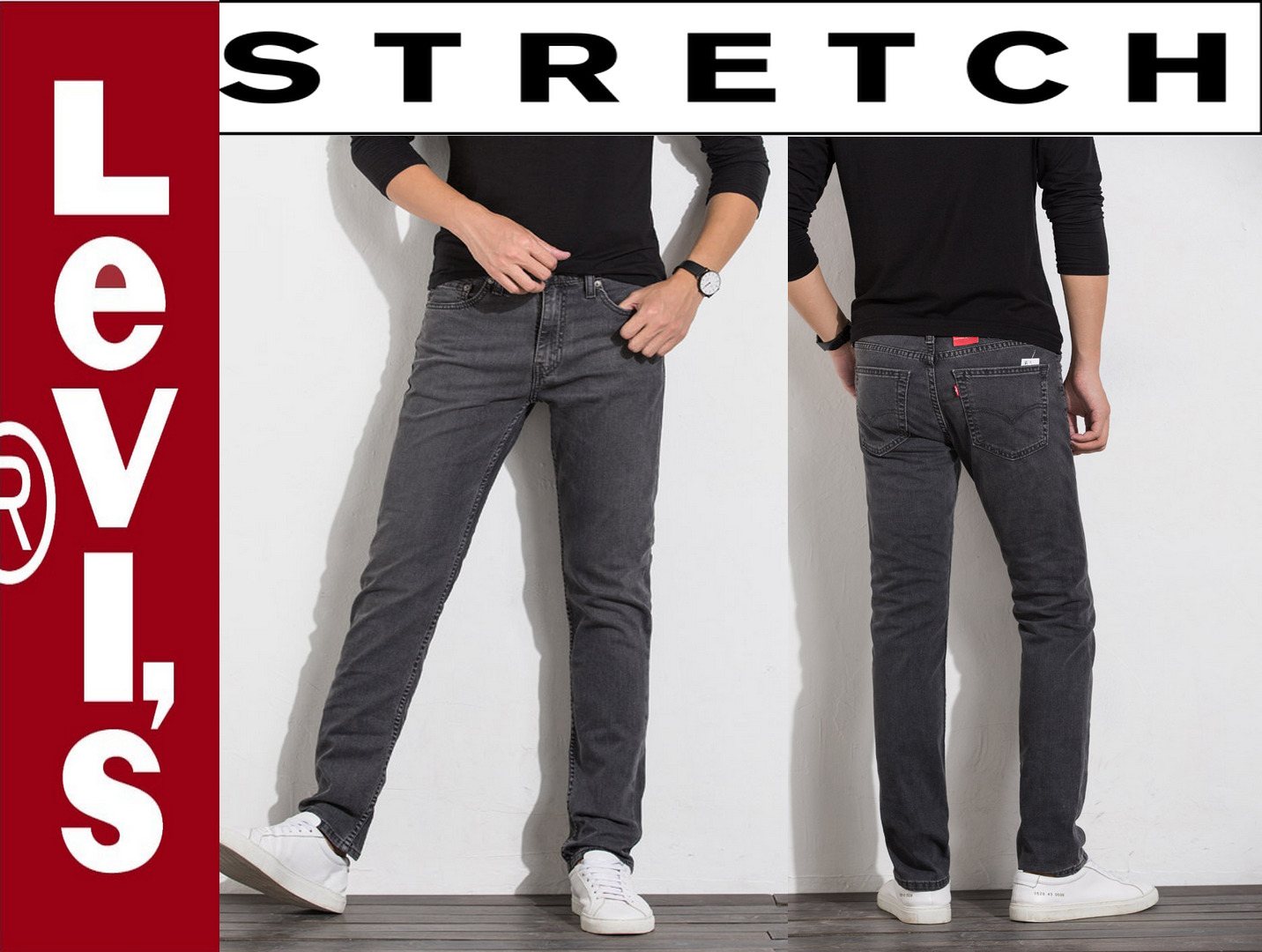 Levi'S 511 Slim Fit Stretch Mens Jeans Sizes 29 30 31 32 33 34 Gray Black Levis