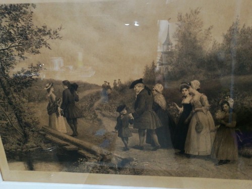 X large Original etching signed by Jennie browmscombe,h 32 1/4