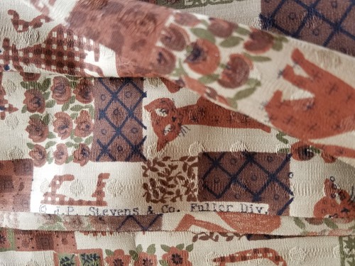 vtg 60's Fabric Cats 44