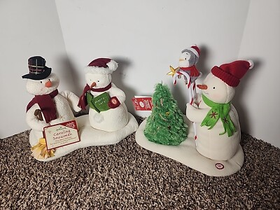 2010 Hallmark Jingle Pals Christmas Singing Snowman Trimming the Tree Tag NICE!