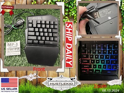RedThunder One Handed Gaming Keyboard RGB Backlit 35 Keys Portable Mini Gaming 