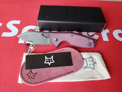 Fox Knives Vox Yaru W/ Burgandy Handle & M398 Steel Folding Pocket Knife