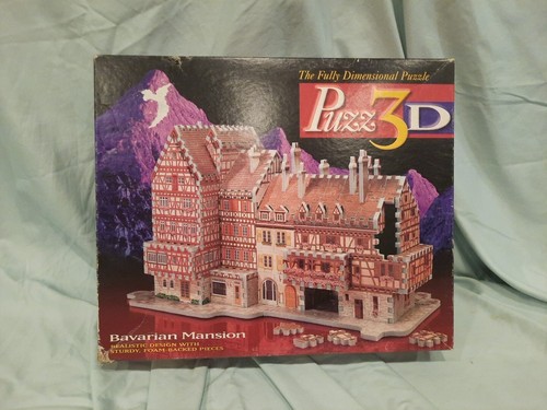 Bavarian Mansion #4464 Puzz 3d Puzzle W/ Instructions, By