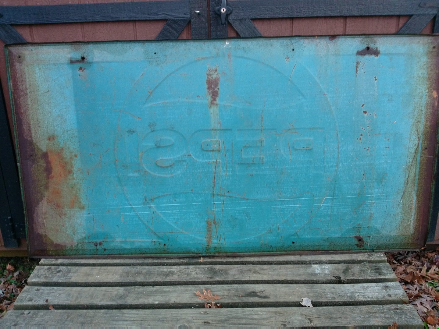 Vintage 1950's Outdoor Pepsi Sign **Original Survivor ** 36