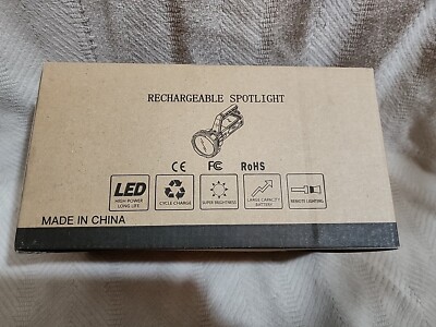 6000 High Lumen LED Spotlight with 20Hrs Ultra-Long Running Rechargeable 