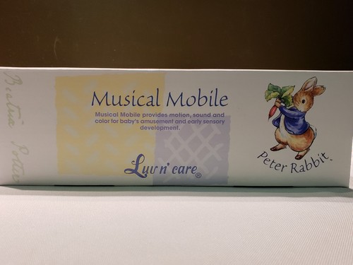 Beatrix Potter Peter Rabbit Wooden Crib Musical Mobile Baby New In Box 2001 set