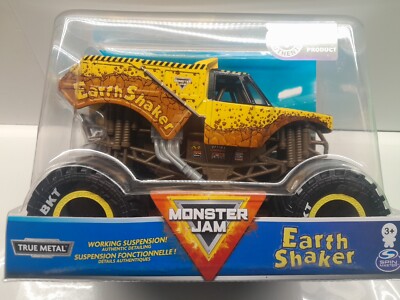 Monster Jam 1:24 Scale True Metal Official Truck EARTH SHAKER Working Suspension