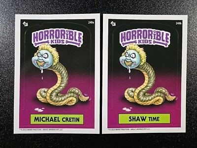 Beetlejuice Tim Burton Michael Keaton Horrorible Kids Card Garbage Pail Spoof