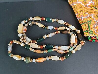 17mm x 8mm 20 Handmade Drops with Desert Agate Beads on Brass Wire