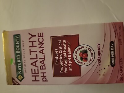 2 X Nature's Bounty Optimal Solutions Healthy pH Balance 30 Caps Exp 1/26