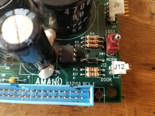 AMANO PARKING LOT GARAGE ENTRY EXIT ticket pcb control  032159 part