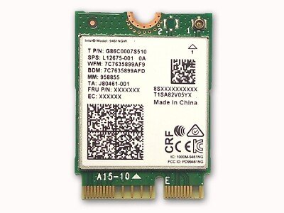 Intel Dual Band Wireless-AC 9461NGW NGFF WiFi WLAN Card BT5.0 433Mbps 802.11ac