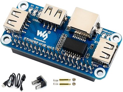 for Raspberry Pi 4B/3B+/3B/2B/Zero/Zero W/Pi Zero 2 W/ 2 WH, Ethernet/USB HUB...
