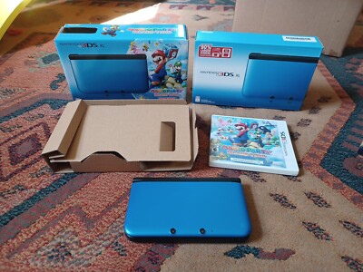 Blue Nintendo 3DS XL Mario Party Island Tour Console Bundle with Box TESTED