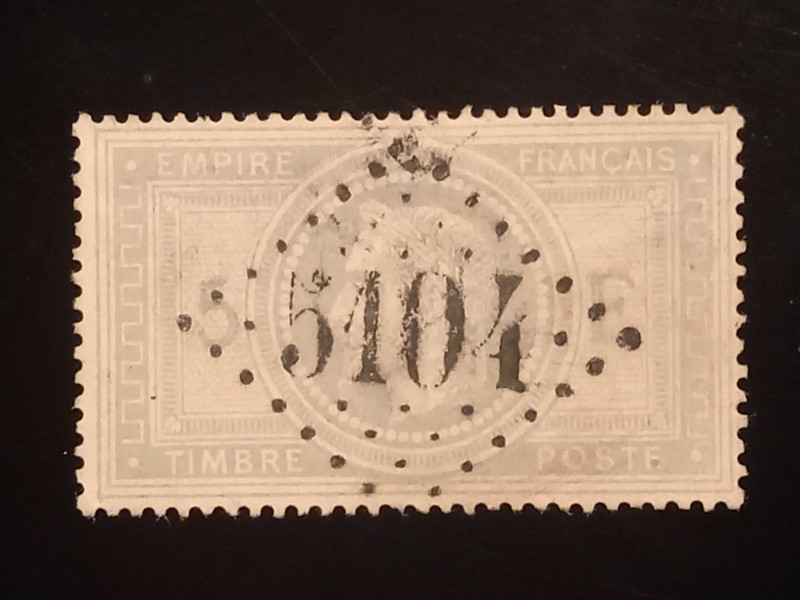 Timbre France 1869 NapolÃ©On Empire Yt 33 OblitÃ©RÃ© 5104 Shanghai Tb SignÃ© Calves 