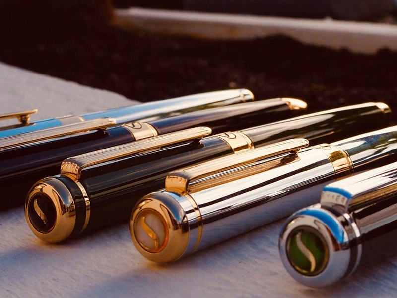 Silver Chrome Mechanical Pencil - Stunning Luxury Pencil, 24K Gold Finish, Schmi
