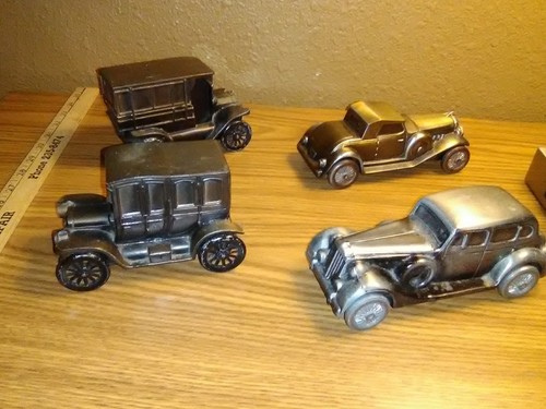 4 Vintage Car Banks