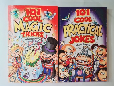 2 x 101 Cool Practical Jokes + 101 Cool Magic Tricks Books Glen Singleton Lt1