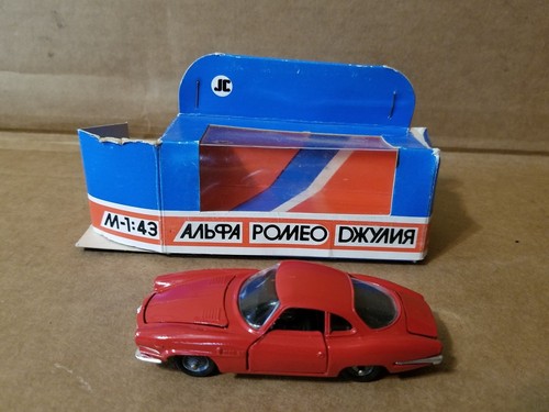 ALFA ROMEO Giulia SS JC Diecast Made in USSR Red 1/43 Scale