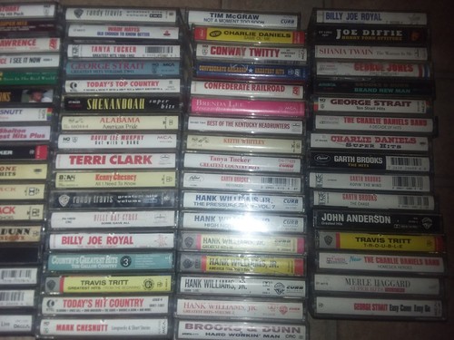 Huge Country 65 Cassette Lot Garth Brooks Charlie Daniels More Rare Lots of Pics