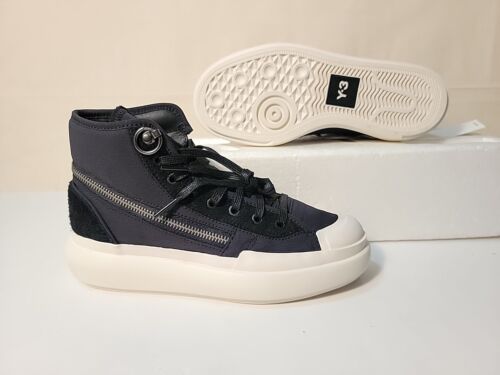 ADIDAS MEN'S Y-3 AJATU COURT HIGH CORE BLACK/WHITE SNEAKER ADIDAS MEN'S Y-3 AJATU COURT HIGH CORE BLACK/WHITE SNEAKER