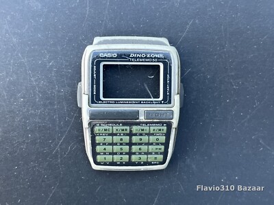 Rare & Authentic CASIO DBC-63 Data Bank DINO ZONE - Faded Silver Case Bezel ONLY