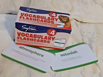 Fourth Grade Vocabulary 240 Flashcards Sylvan Learning +10 Customizable EXC