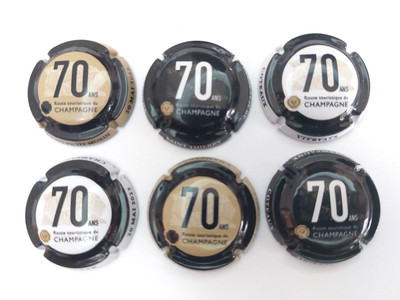 capsule de champagne série 70 ans de la route du Champagne Touristique