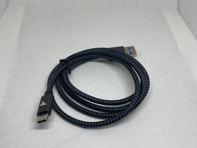 RAMPOW TYPE C USB-C to USB 3.0 cable 3.3ft Space Gray Nylon Android Galaxy