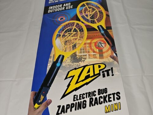 ZAP IT! Bug Zapper Rechargeable Bug Zapper Racket, 4,000 Volt, USB Charging C...
