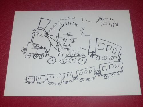Art 20th Picasso Photolitho Victor Hugo Train 12 5/8x17 5/16in Ed. Combat for -