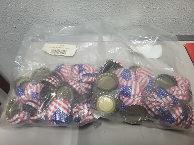 American Flag Oxygen Absorbing Bottle Caps - 100 pcs - FREE SHIPPING!!!