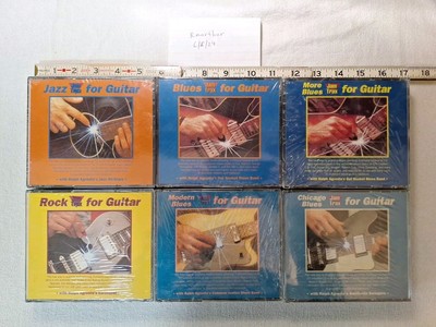 Lot Of 6 JamTrax For Guitar NOS 1990s CD & Book Still Sealed 