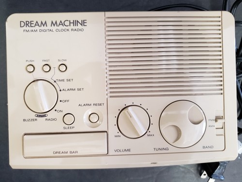 Sony ICF-C3W Dream Machine AM/FM Digital Clock Radio RED LED Dream Bar Snooze